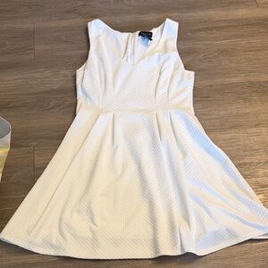 Teeze Me White Textured Mini Dress
